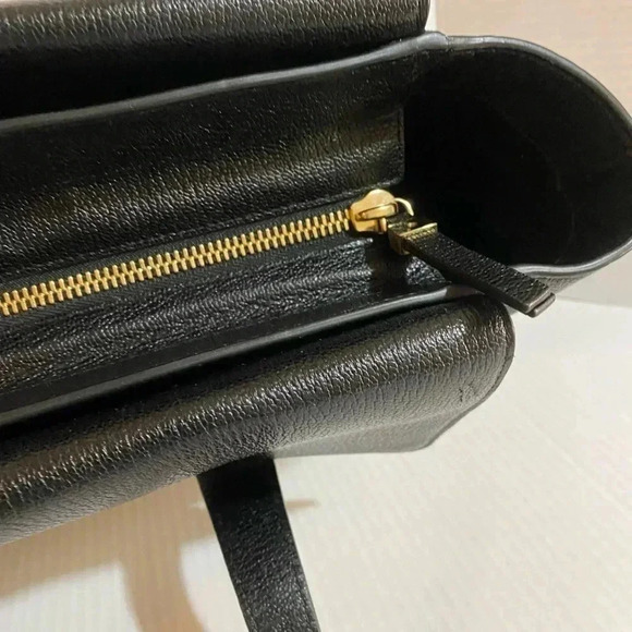 Henri Bendel black leather woven satchel handbag - Picture 6 of 14